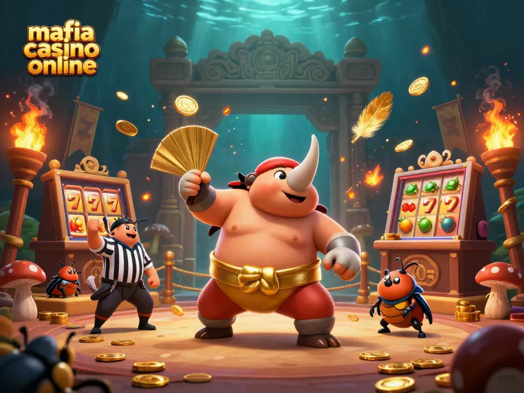 Experience excitement in mafia casino online with the powerful stomp of a beetle champion sending coins flying.